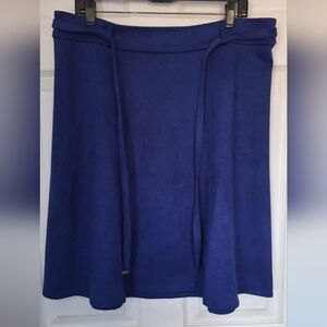 Royal Blue Aline Faux Suede Skirt Size Large